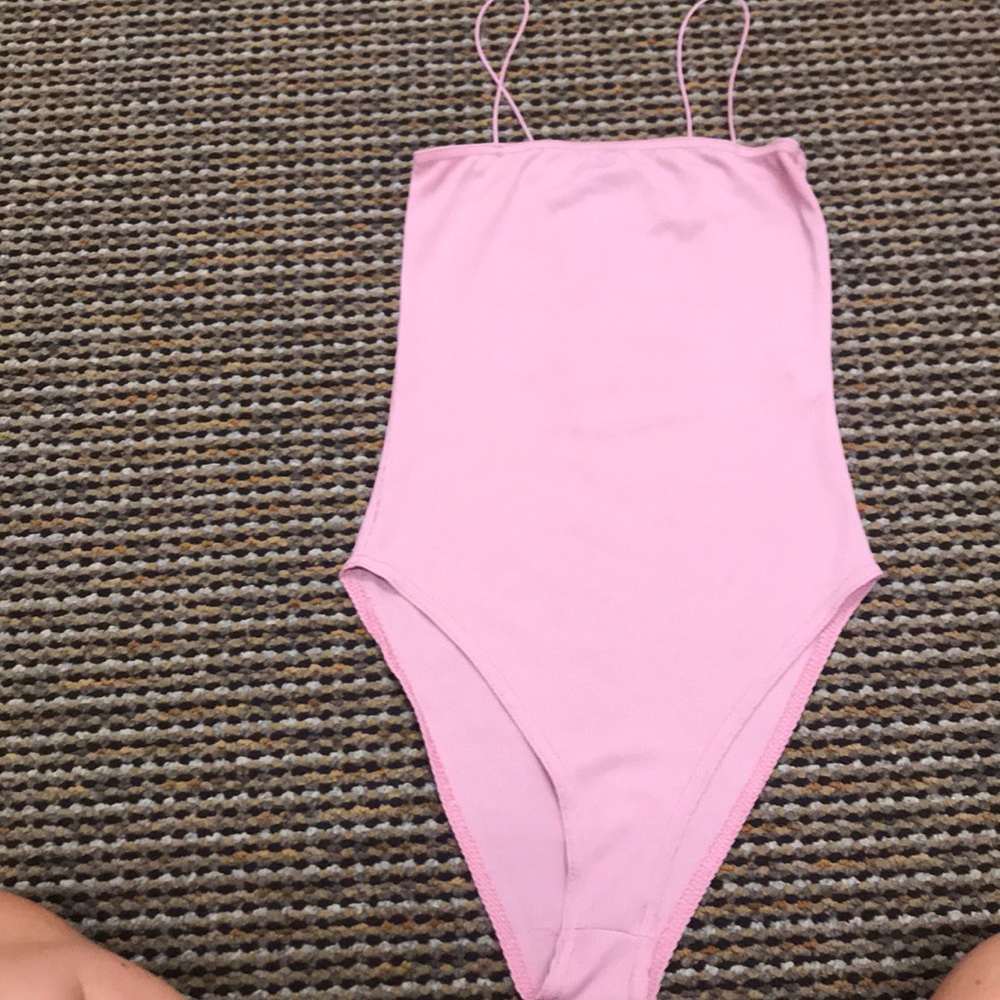 Boohoo baby pink body suit